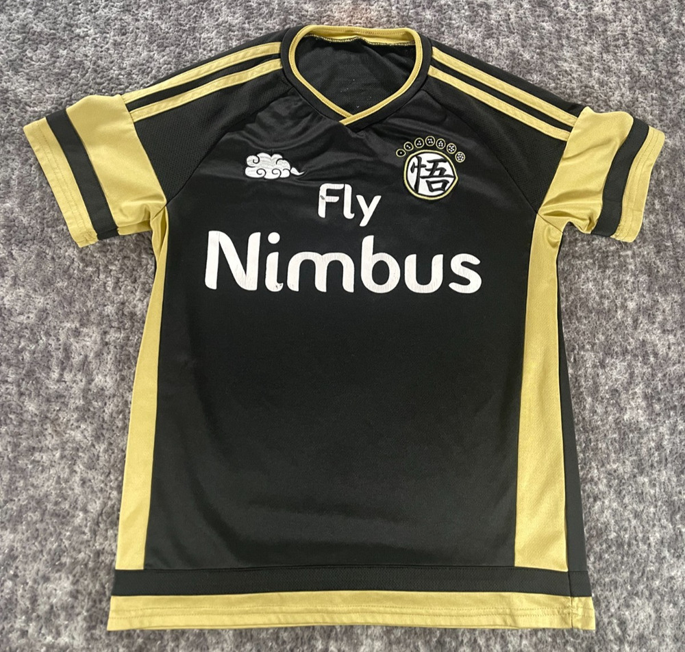 BoxLunch Exclusive Dragon Ball Z FLY NIMBUS Goku Soccer Jersey Size S